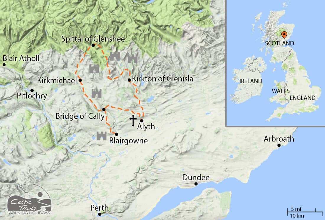 Cateran Trail walk map