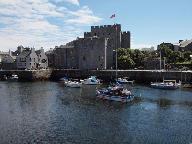 Castle Rushen on the Isle of Man Coastal Path