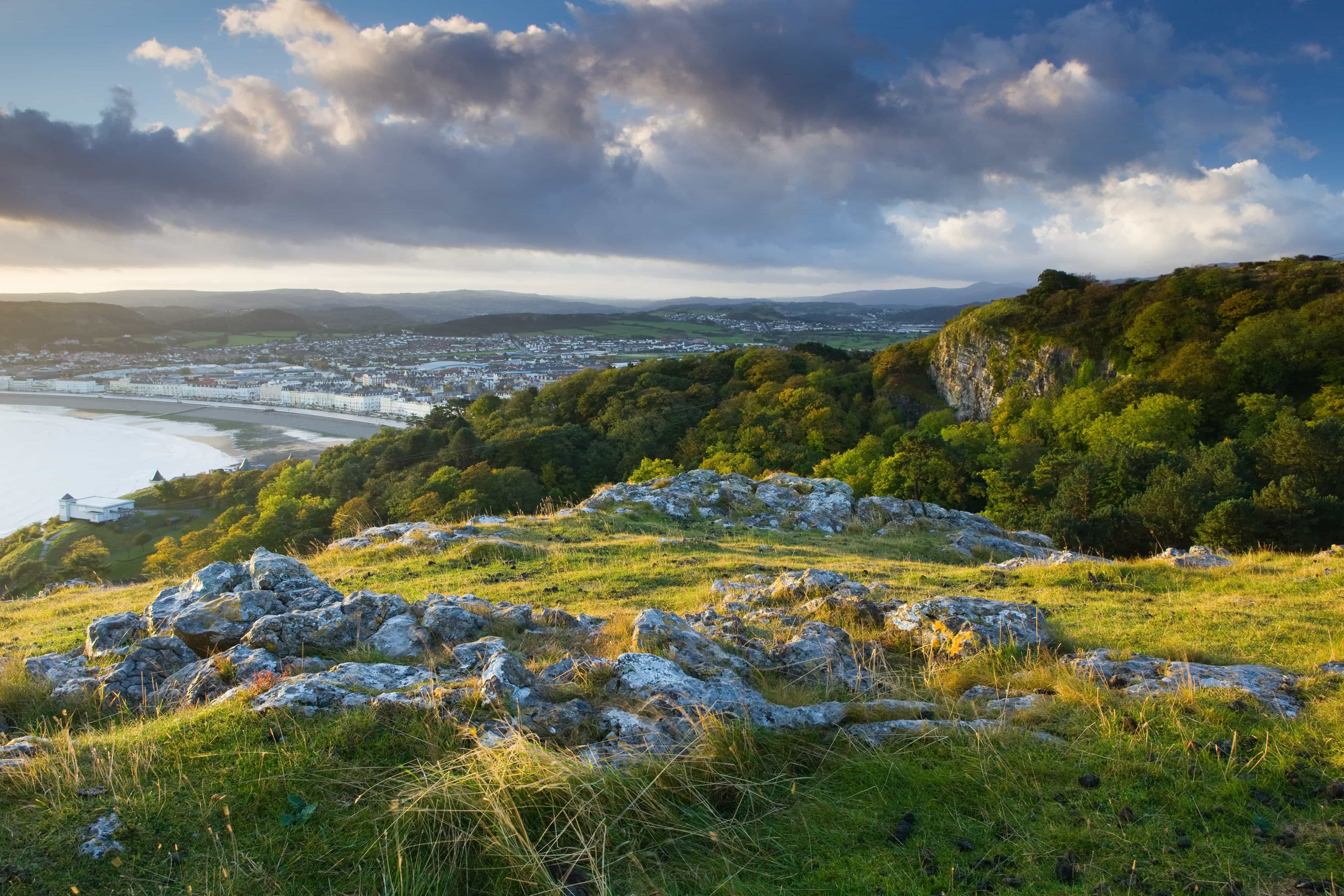 View of Llandudno from Little Orme rock headland