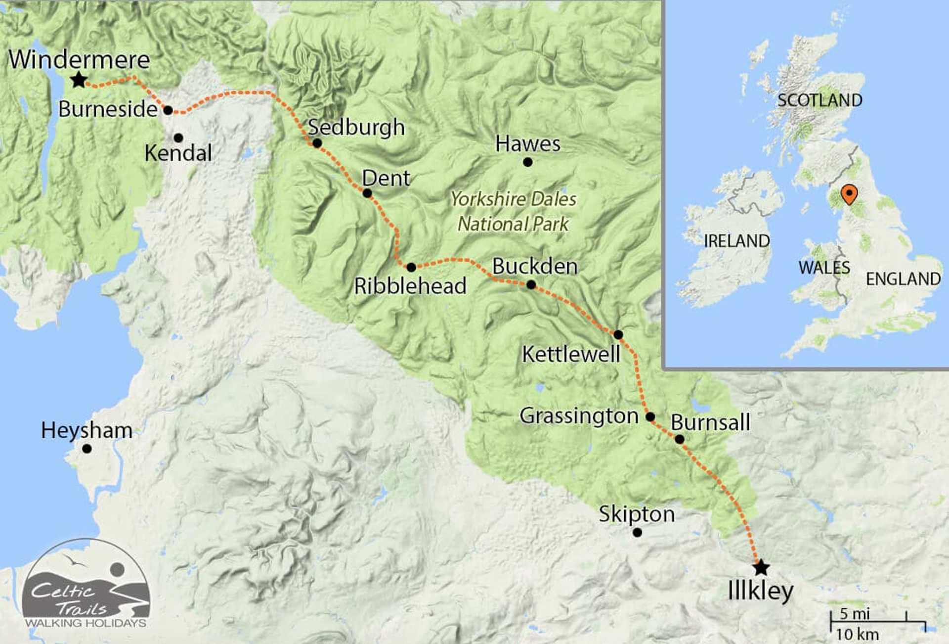 Dales Way walking map