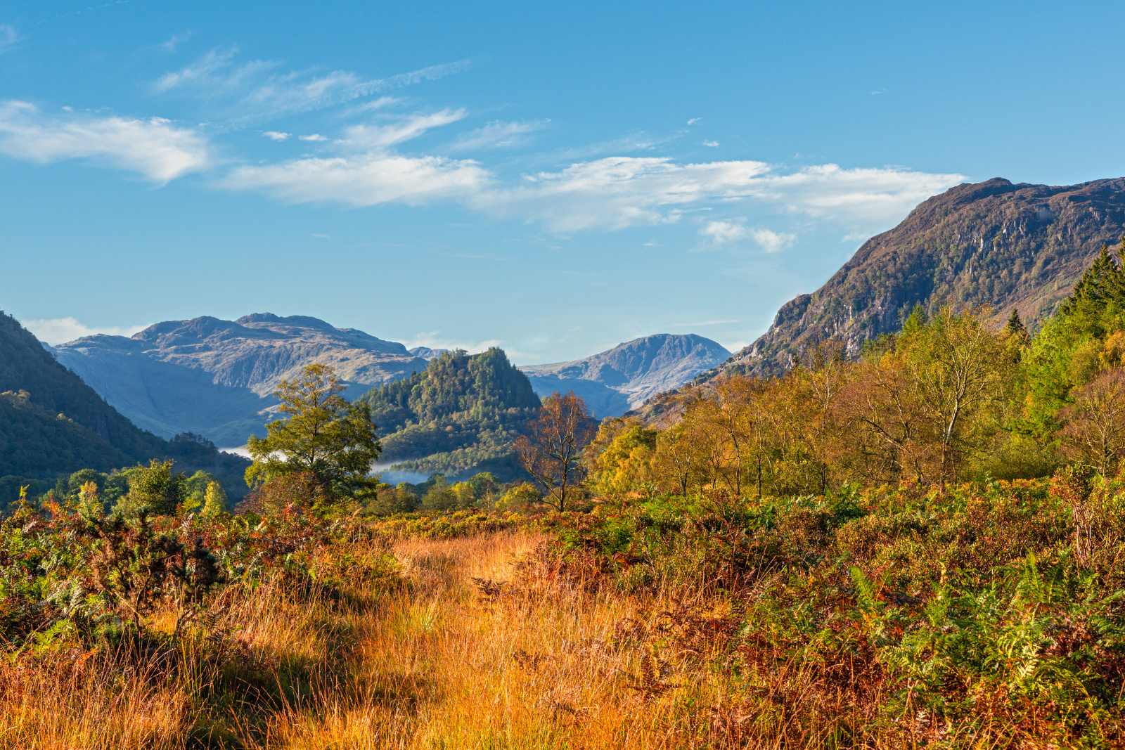 Borrowdale fells on the western section of Wainwright’s Coast to Coast.