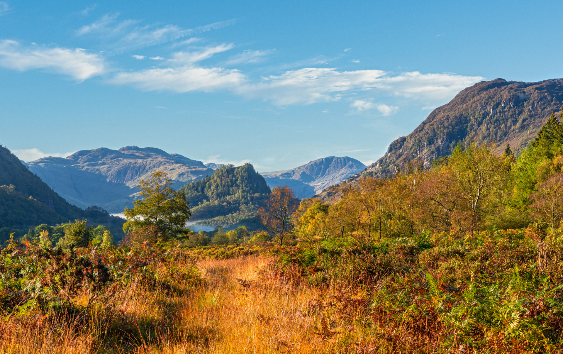 Borrowdale fells on the western section of Wainwright’s Coast to Coast.
