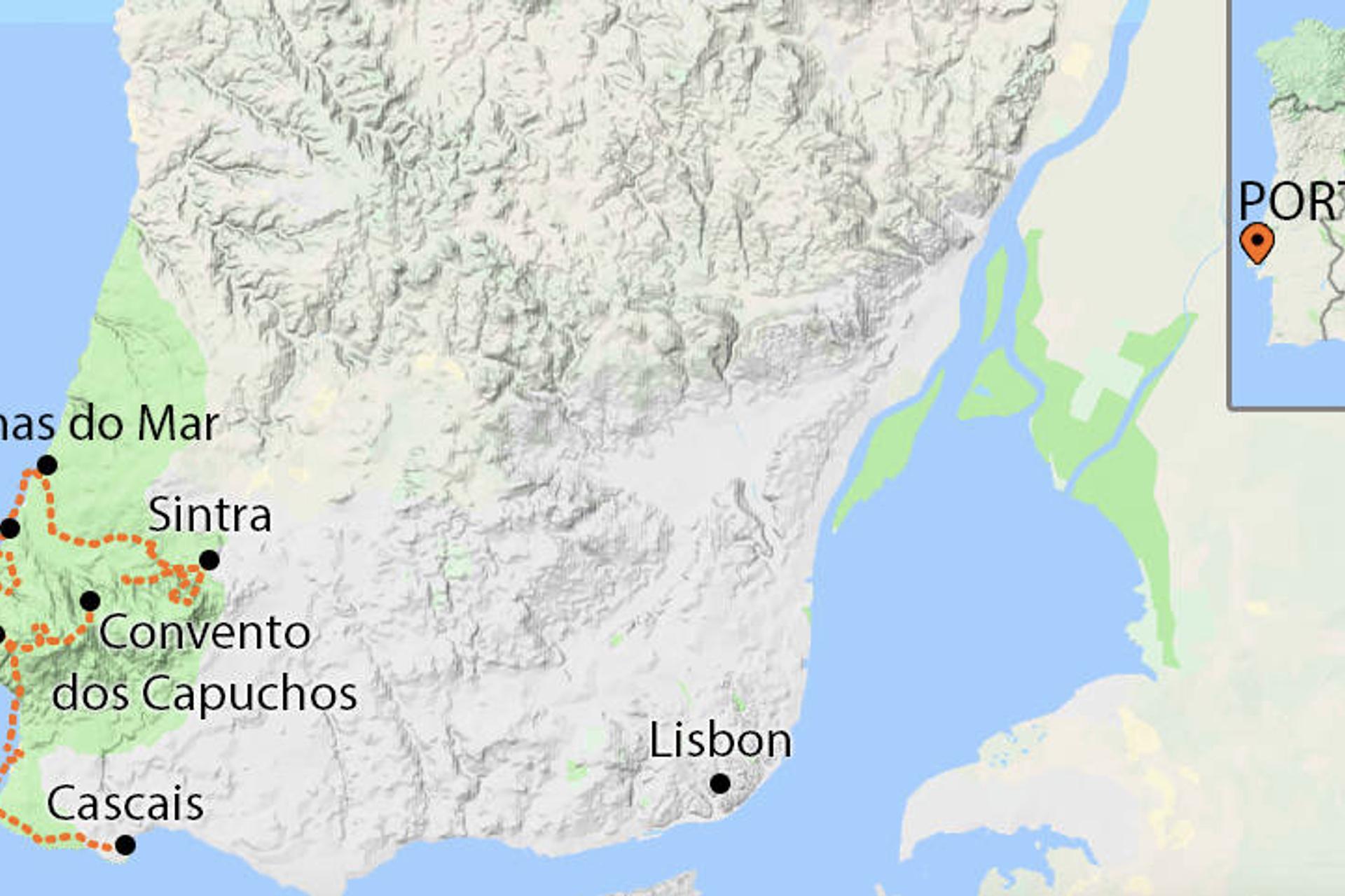 Sintra Walking Holiday Map