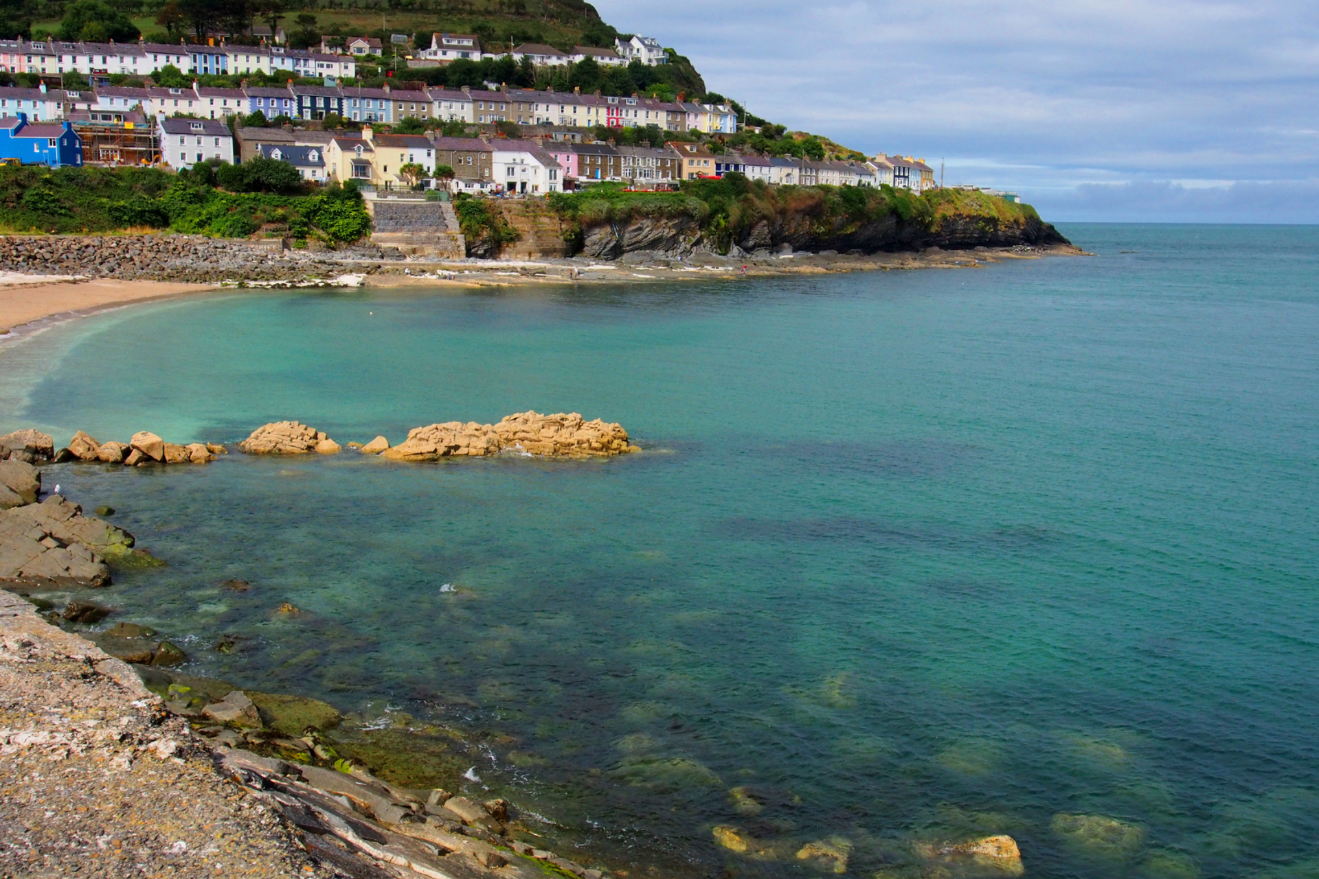 New Quay harbour and colourful houses on the Ceredigion coast
