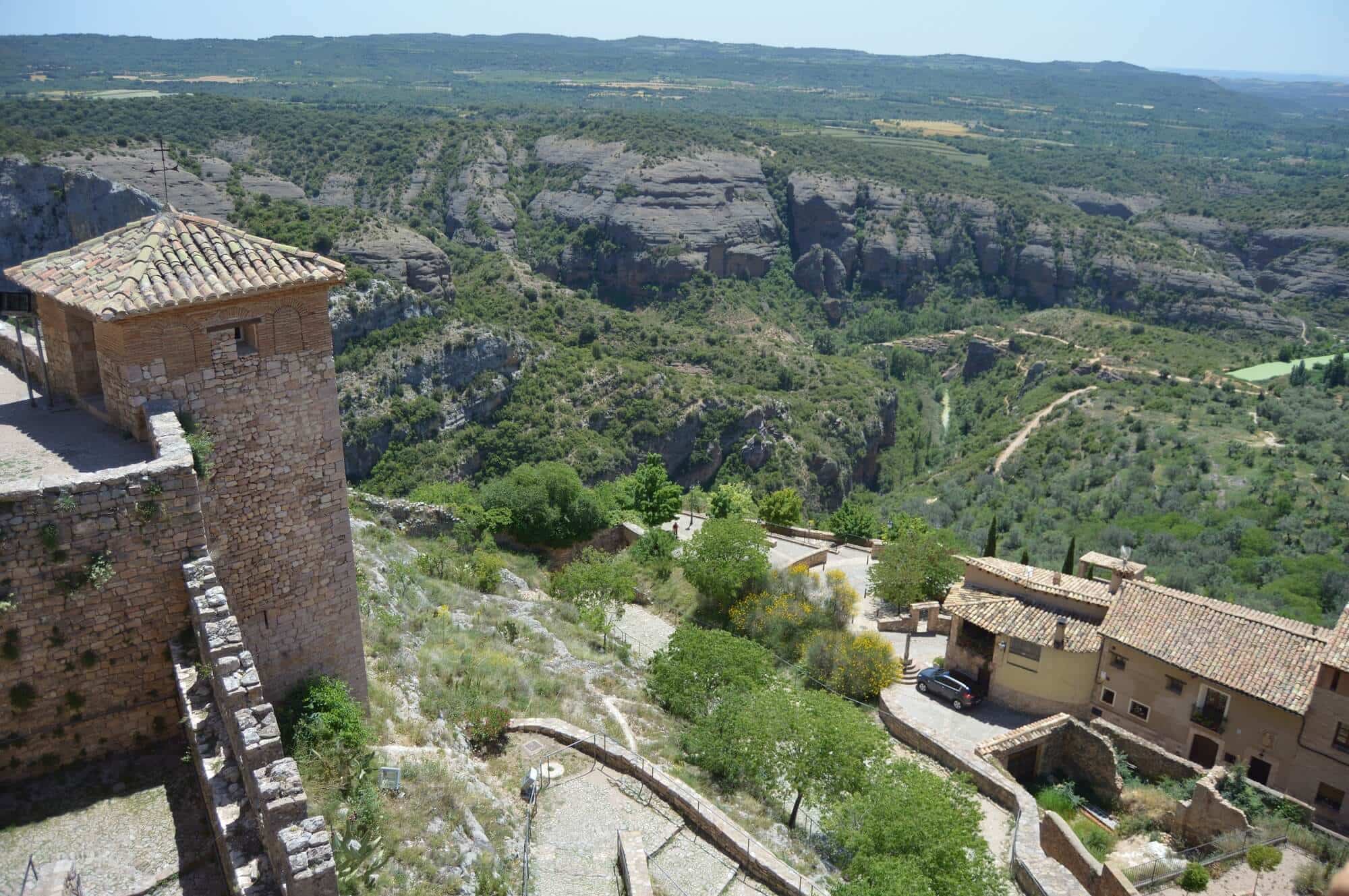 View from Alquézar over the Río Vero canyon in the Sierra de Guara, Aragon, Spain