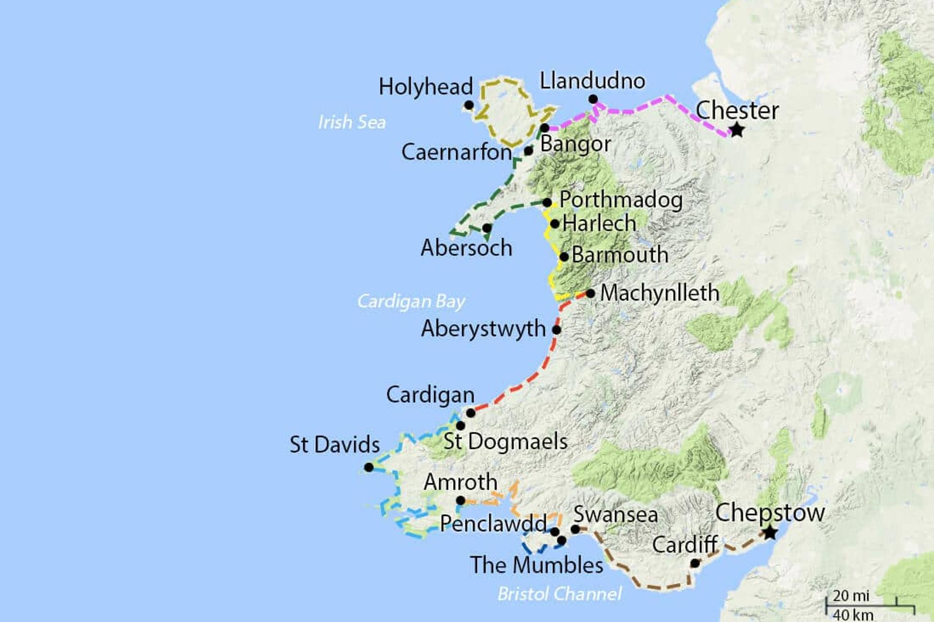 Wales Coast Path Sections