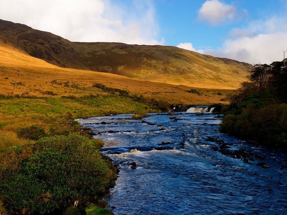 Ireland walking holidays Aasleagh Falls, Erriff River, Co. Mayo.