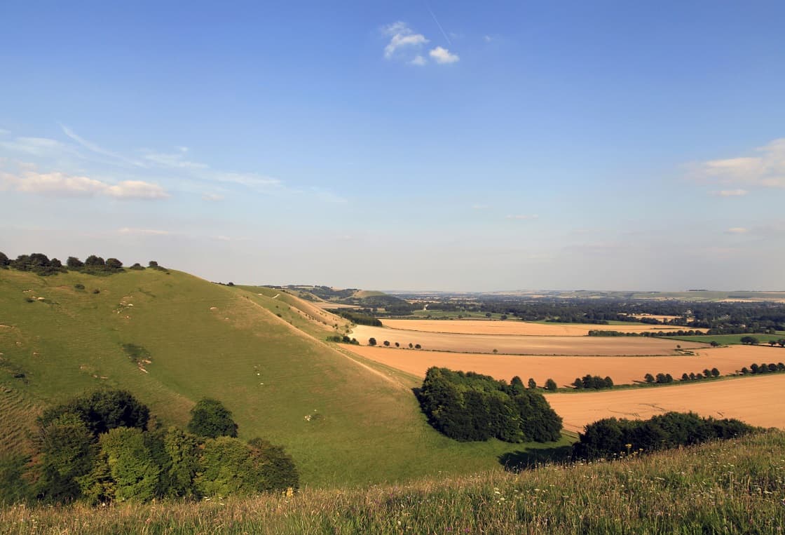Views of Pewsey valley from Knap Hill