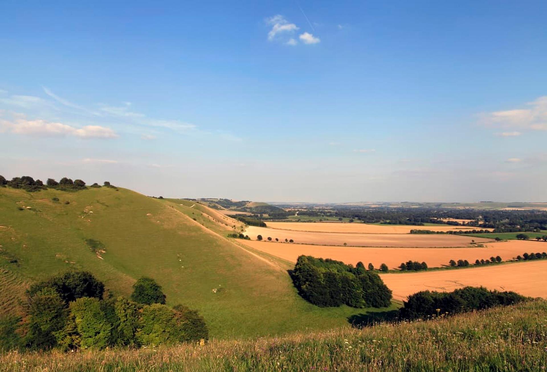 Views of Pewsey valley from Knap Hill