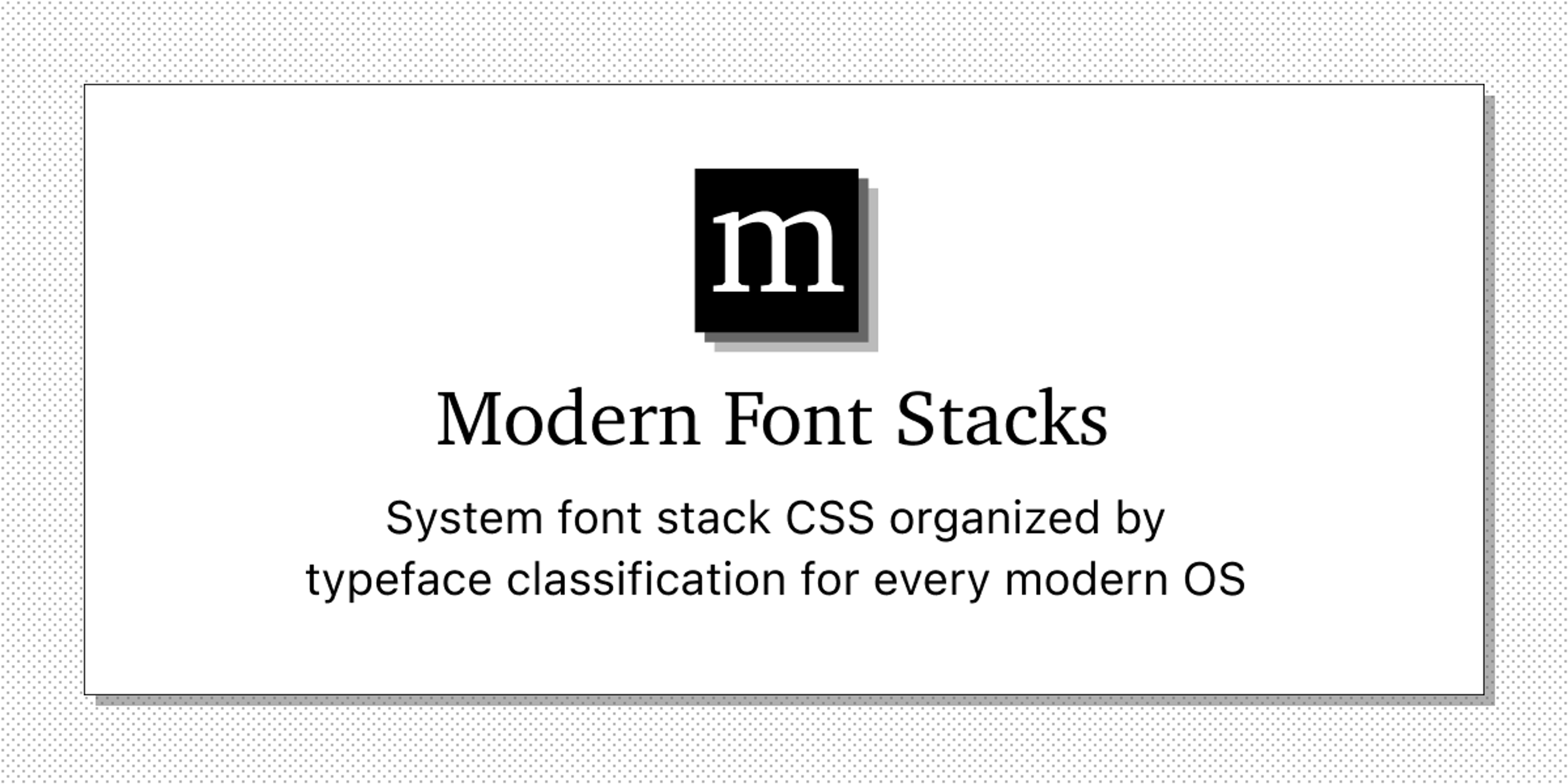 modern font stacks