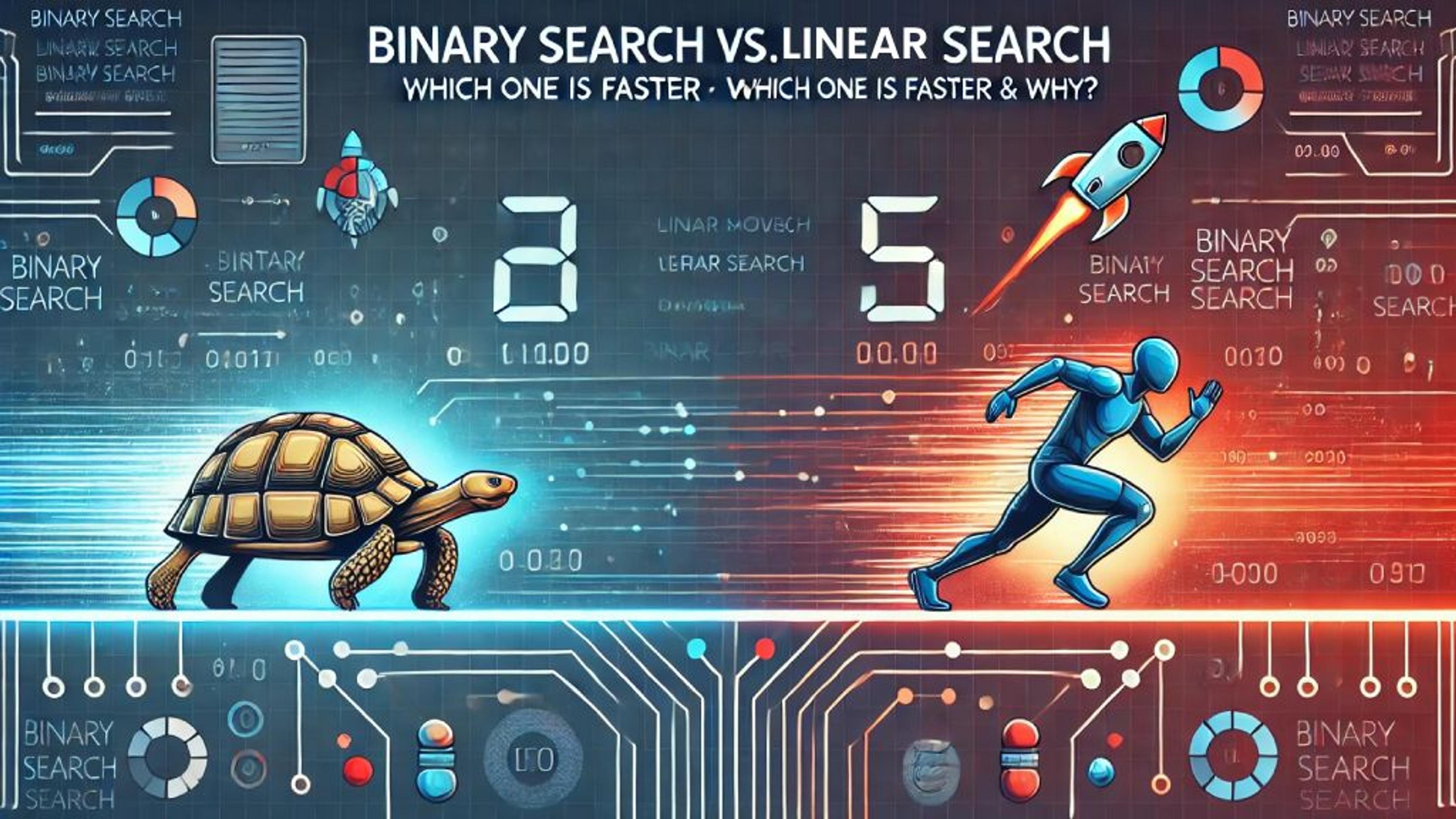 Binary Search vs. Linear Search: Which One is Faster & Why Banner Image