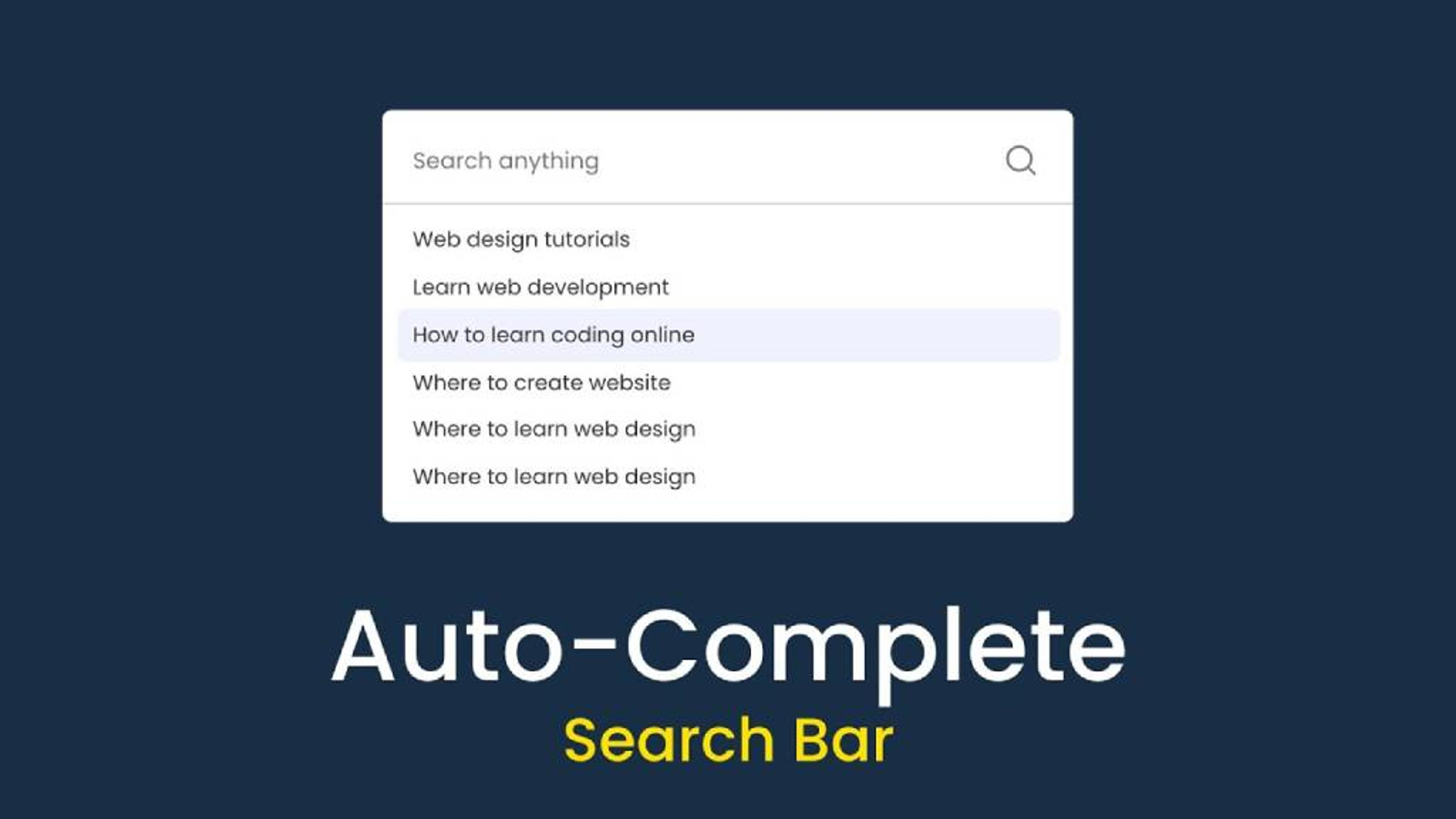 Learn How to Implement an Autocomplete Search Box with JavaScript Banner Image