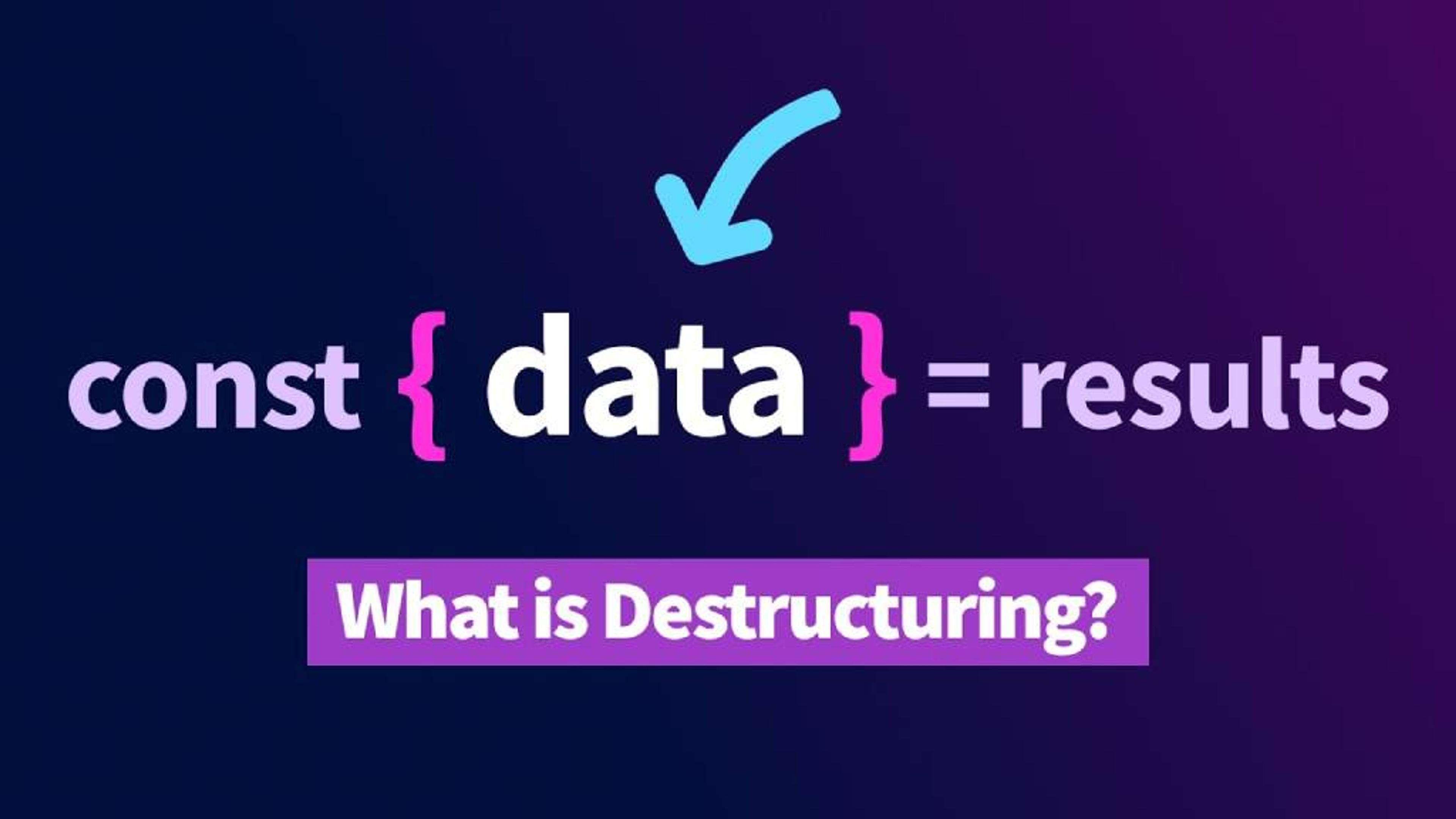 Learn how to use JavaScript Destructuring with Practical Examples Banner Image
