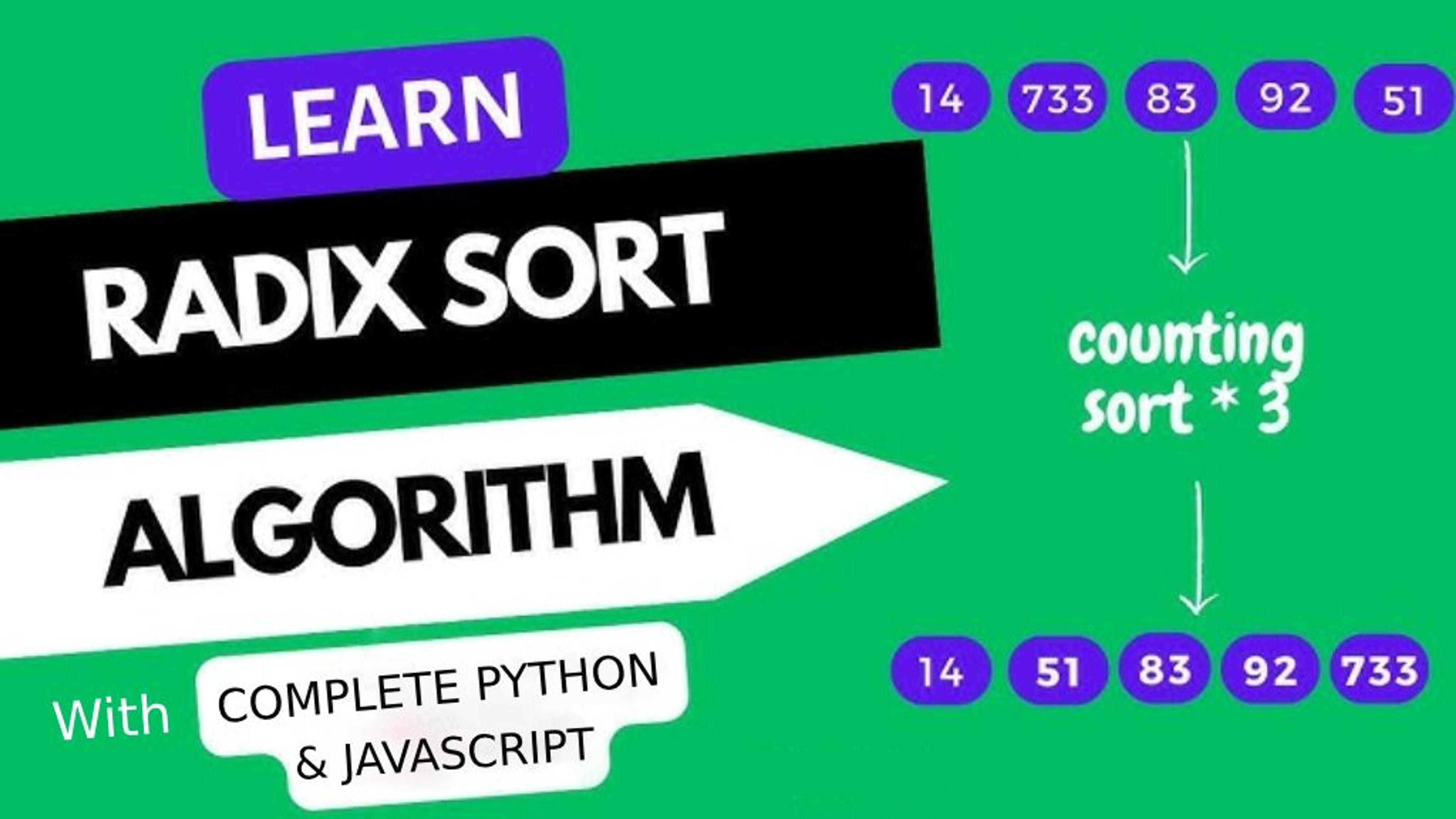 Radix Sorting Faster Algorithm Than QuickSort Explained Banner Image