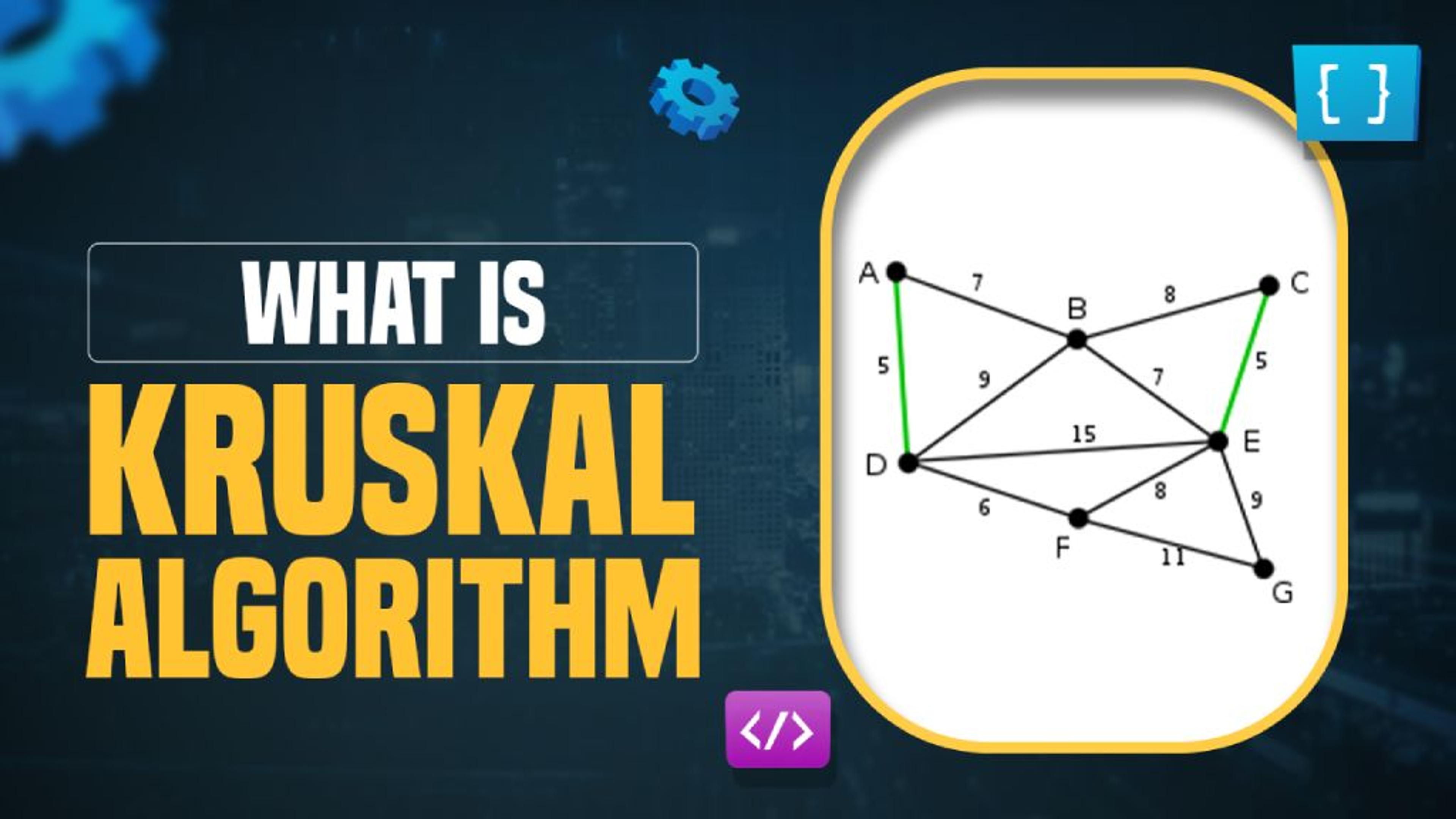 What is Kruskal's Algorithm? Learn MST and Optimize Graphs Banner Image