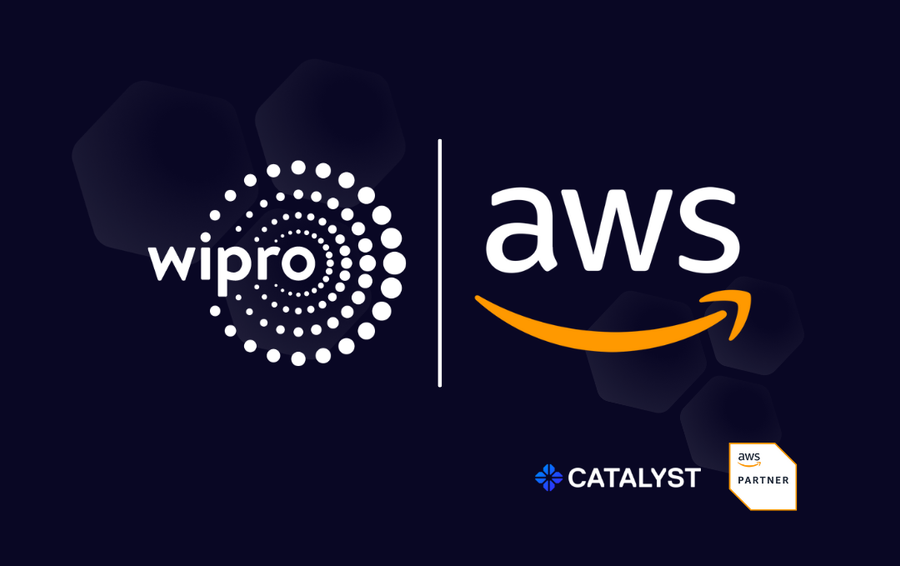 Wipro and AWS logos, with the Catalyst and AWS Partner marks