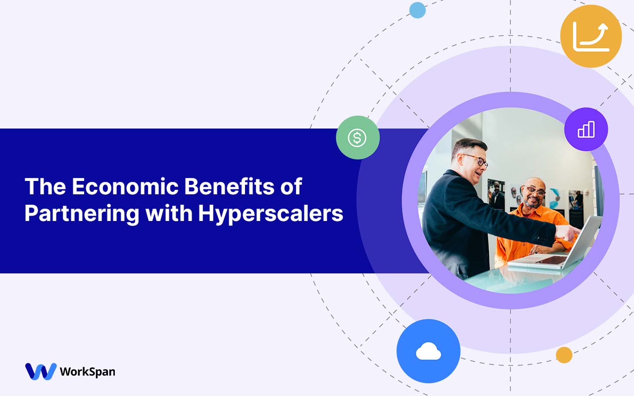 WorkSpan card: "The Economic Benefits of Partnering with Hyperscalers"