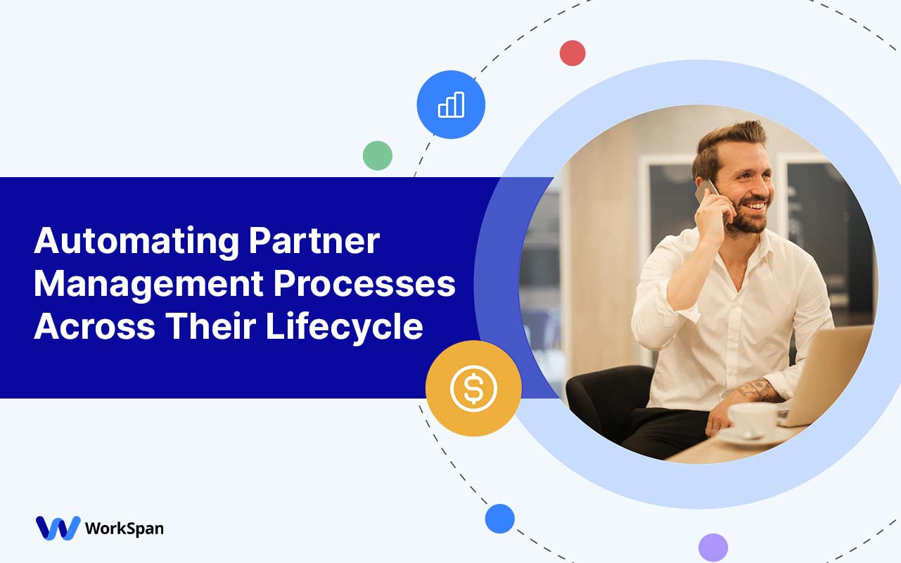WorkSpan blog card: "Automating Partner Management Processes Across Their Lifecycle"