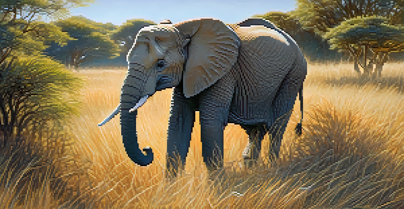 Close-up of an elephant in a wildlife reserve with textured skin and a gentle expression.
