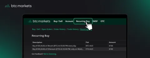 How to Dollar Cost Average (DCA) into crypto using BTC Markets' Recurring Buy
