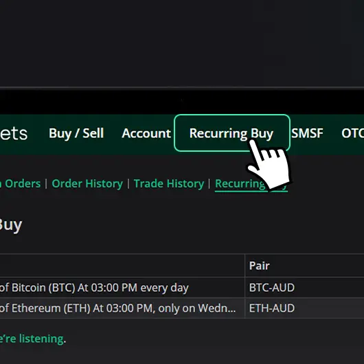 How to Dollar Cost Average (DCA) into crypto using BTC Markets' Recurring Buy