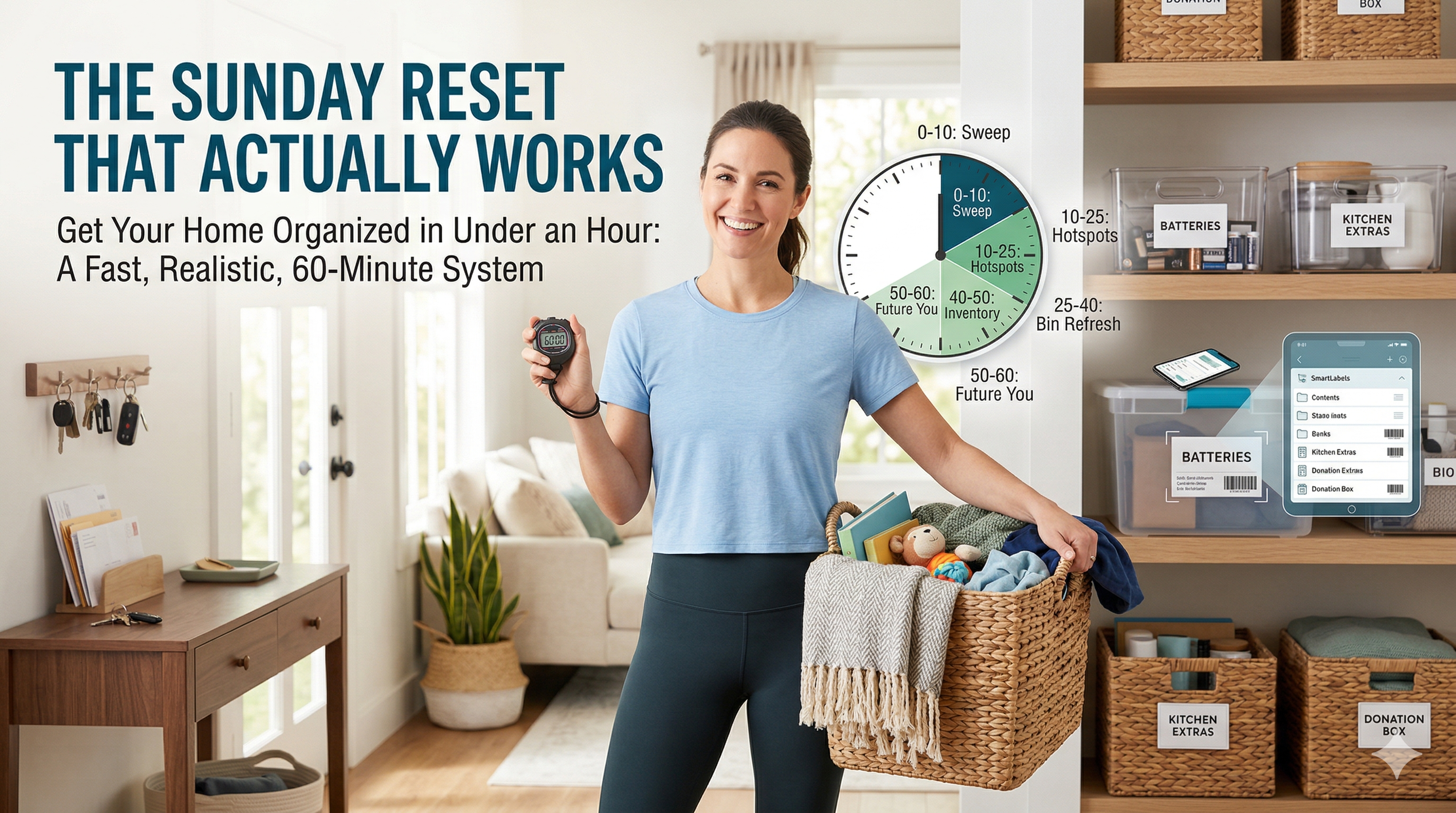 The Sunday Reset That Actually Works: How to Get Your Home Organized in Under an Hour