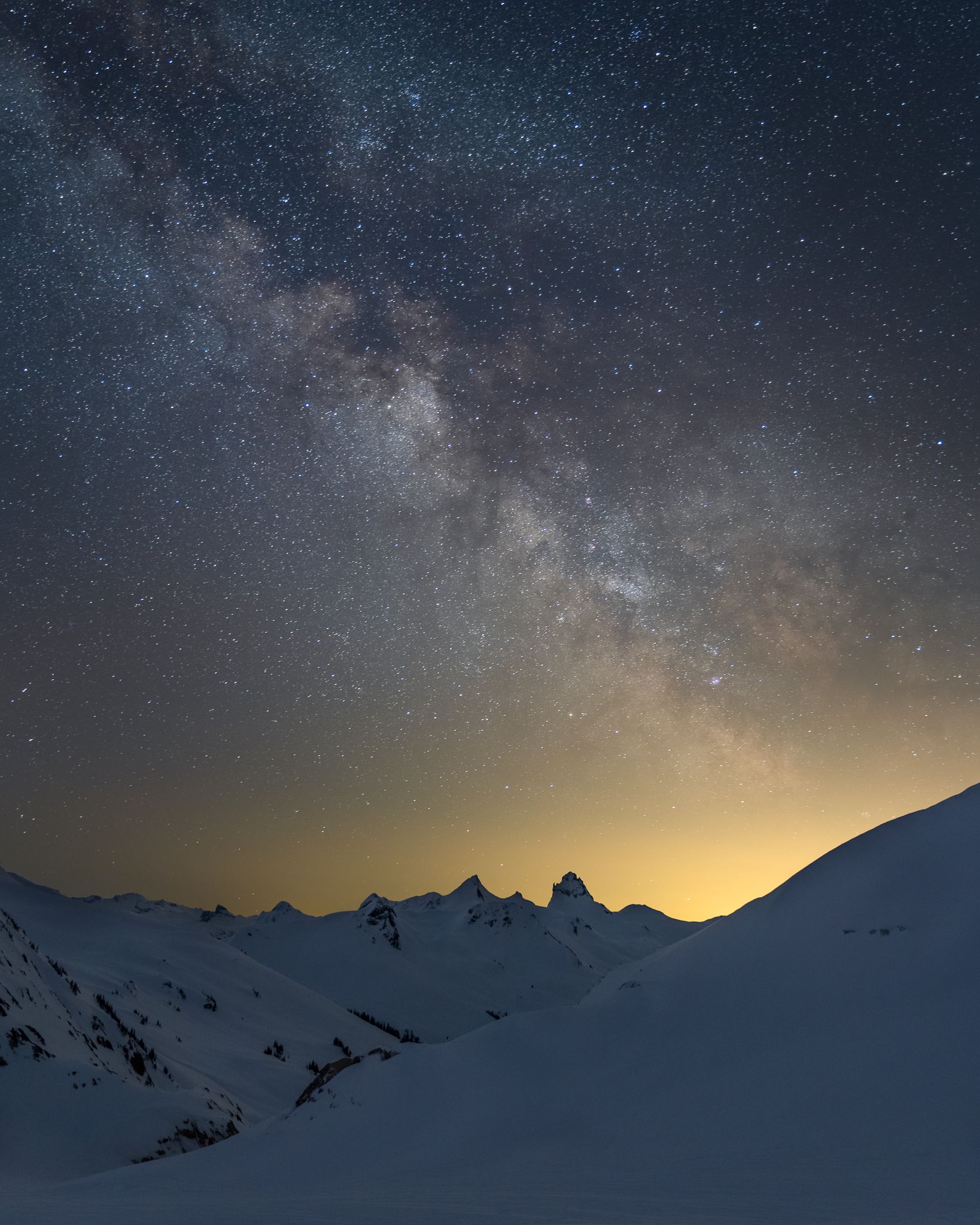 Milky way over Mt Fee, Whistler backcountry