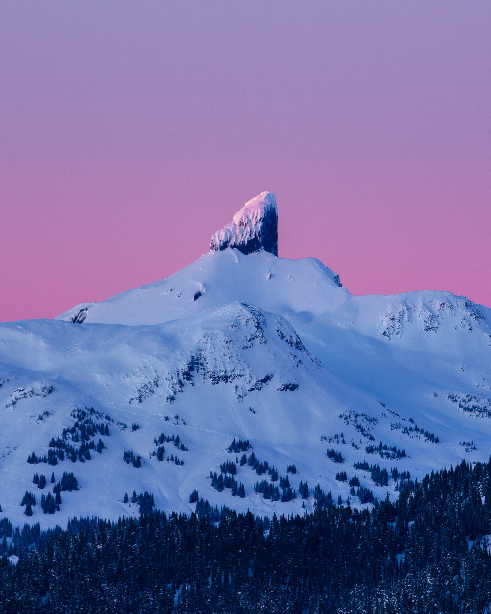 Winter hues in the Squamish backcountry