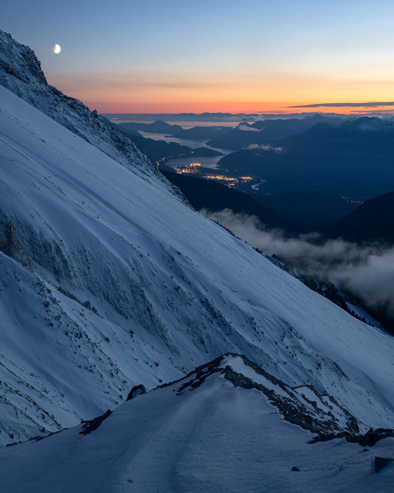 Squamish, BC from Mt Garibaldi