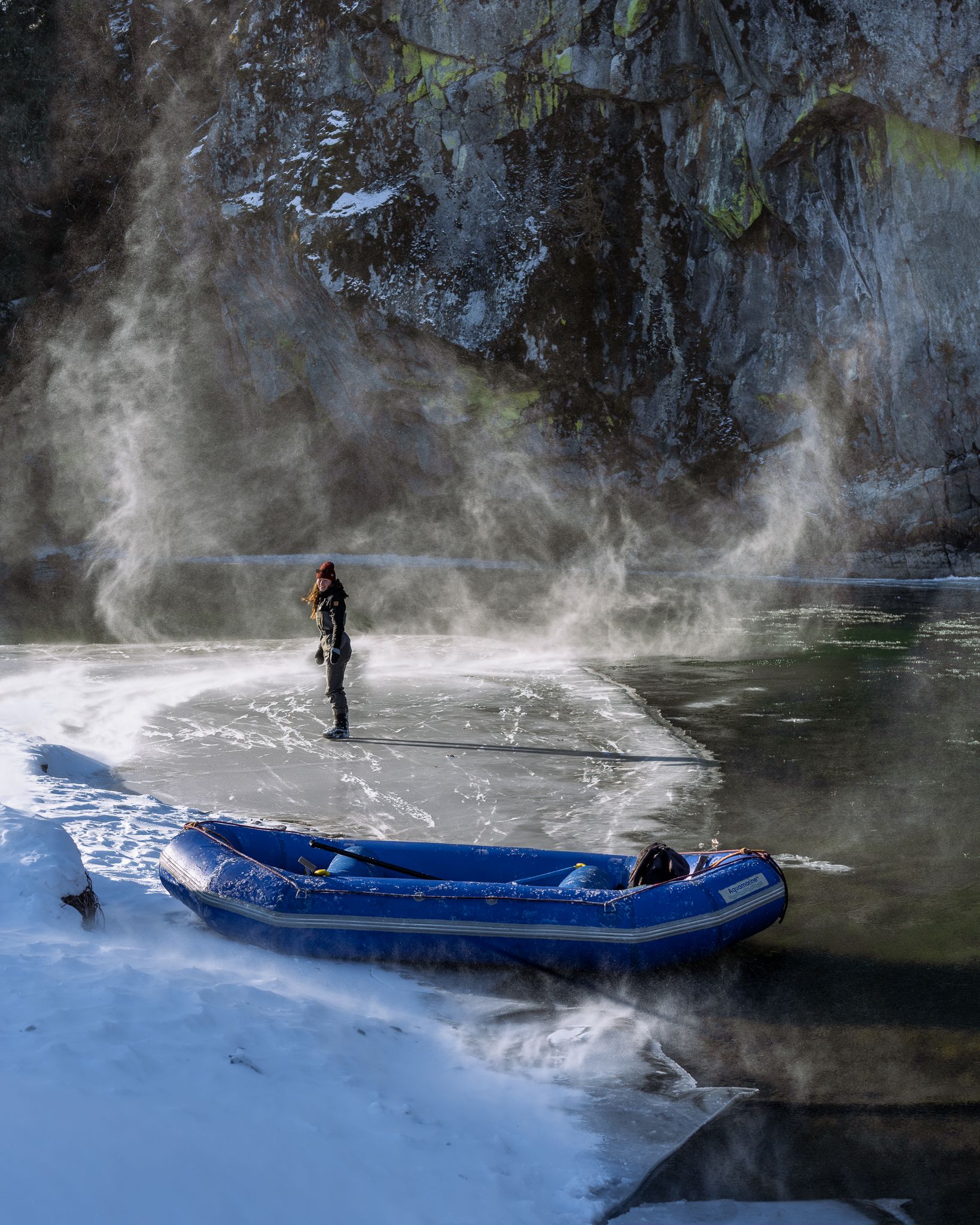 Winter rafting in Squamish