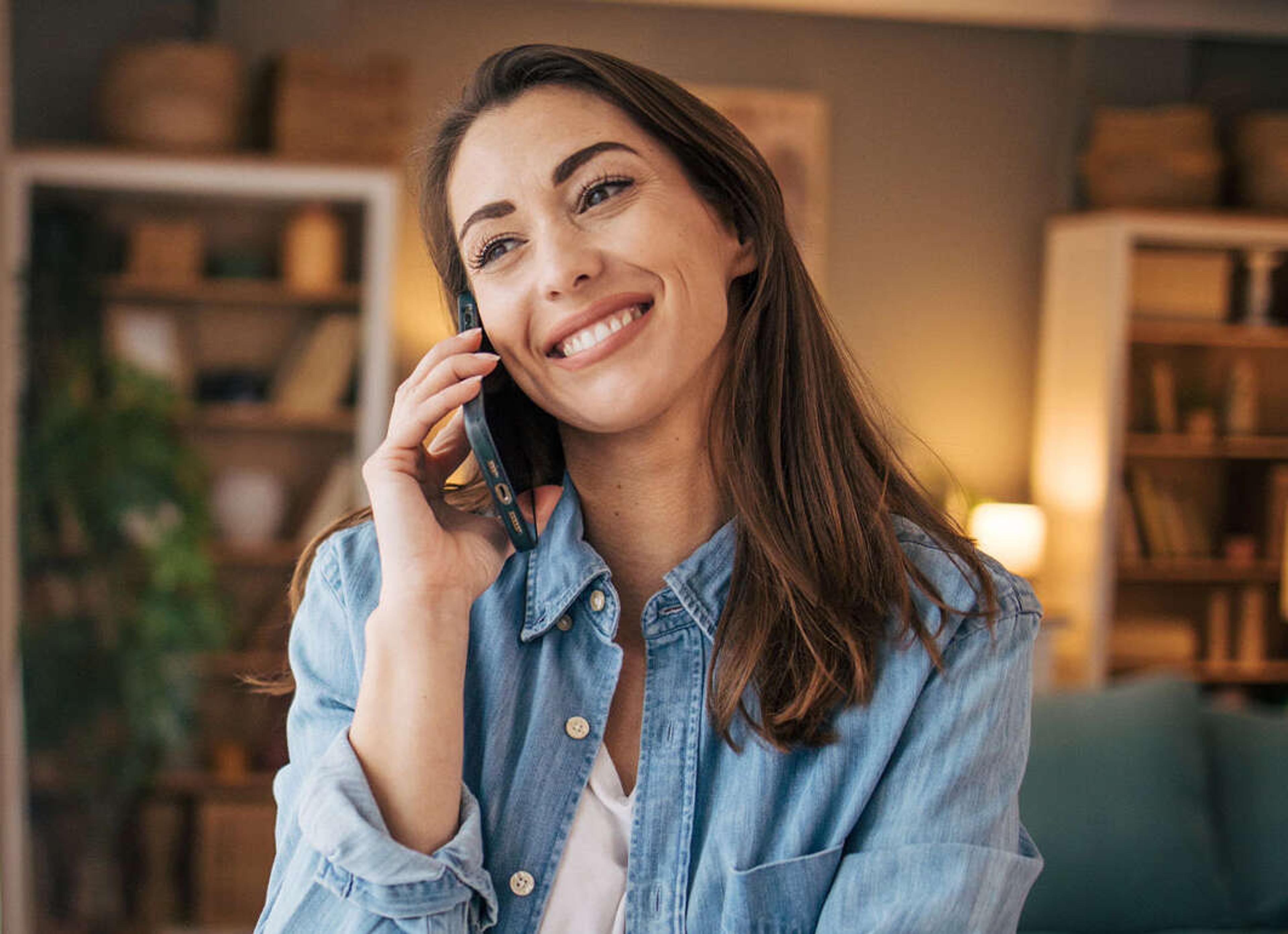 Woman talking on the phone