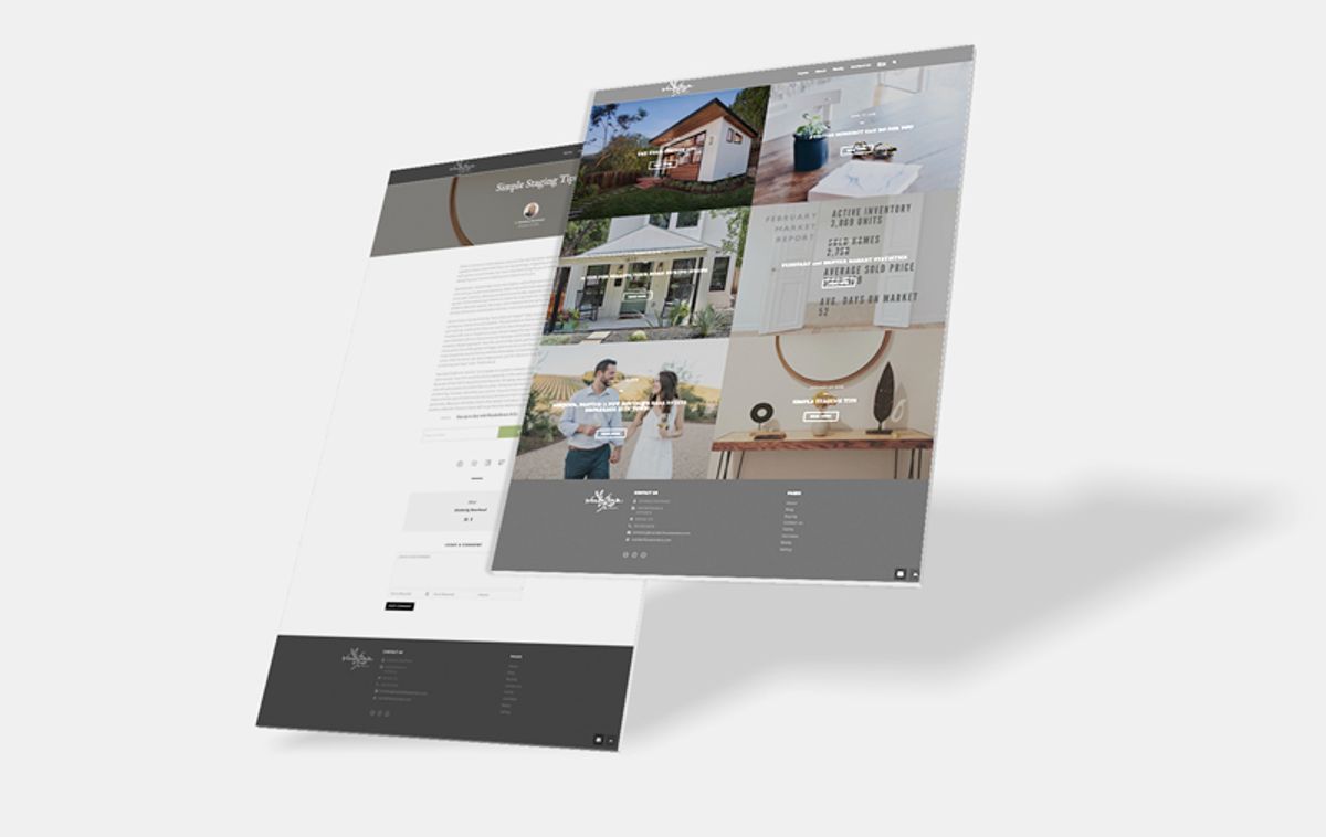 Real estate website pages