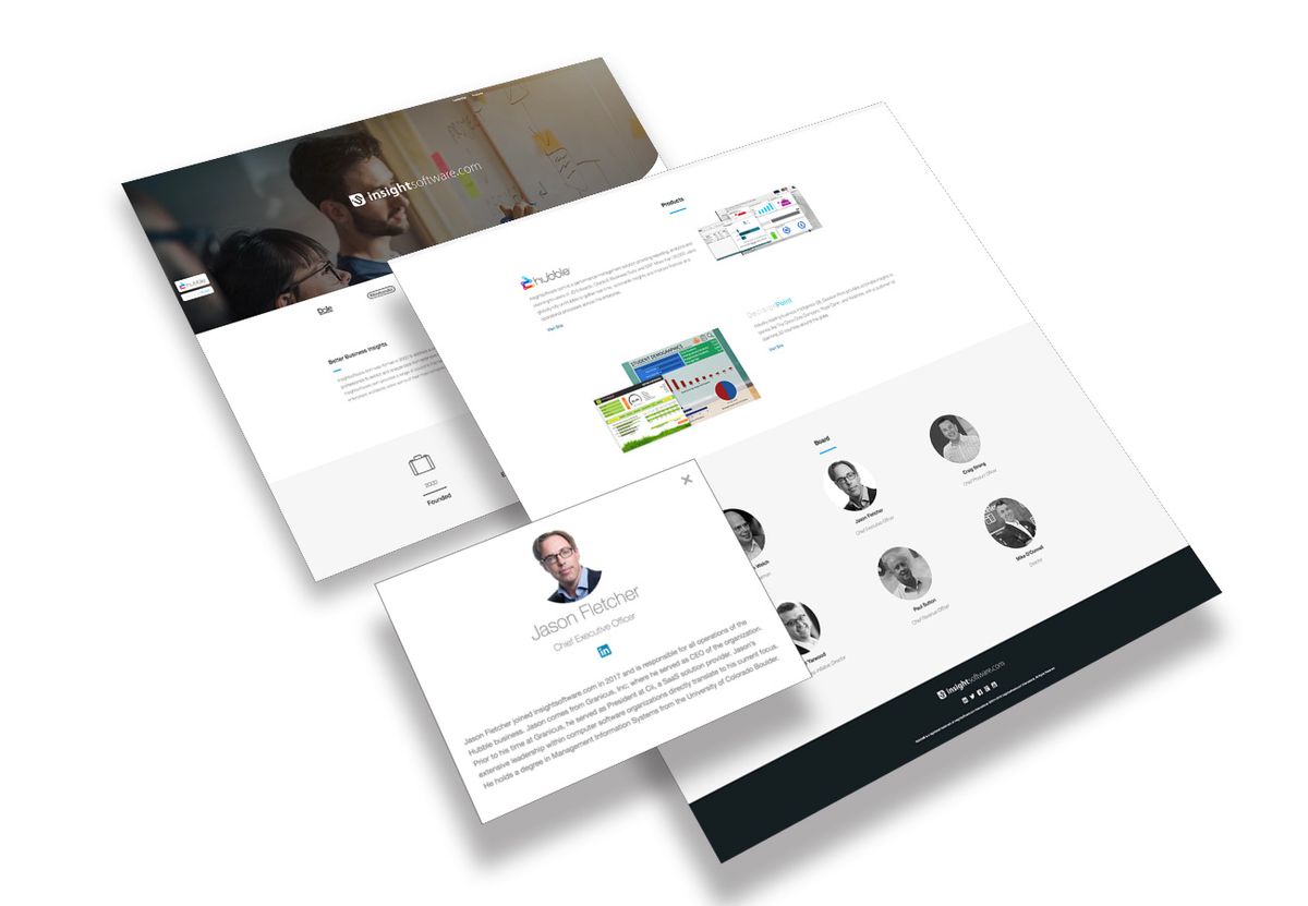 insightsoftware home page design