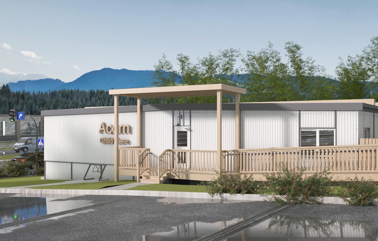 Acorn Day Care Exterior, Commercial visualization in Port Moody, BC