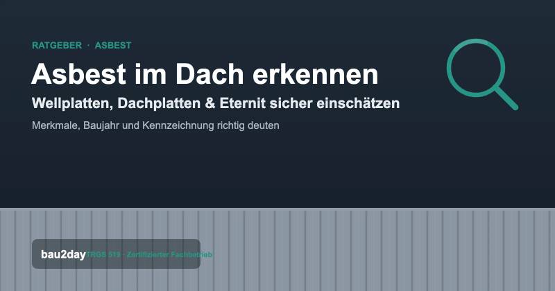 Asbestdach vor der Sanierung – Grundlage für die KfW-Förderung der Asbestsanierung