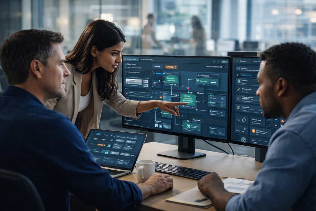 Workers presenting flows