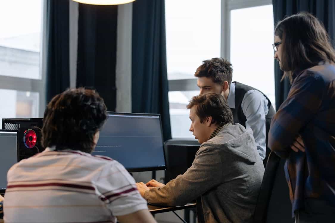 team whiteboard planning session