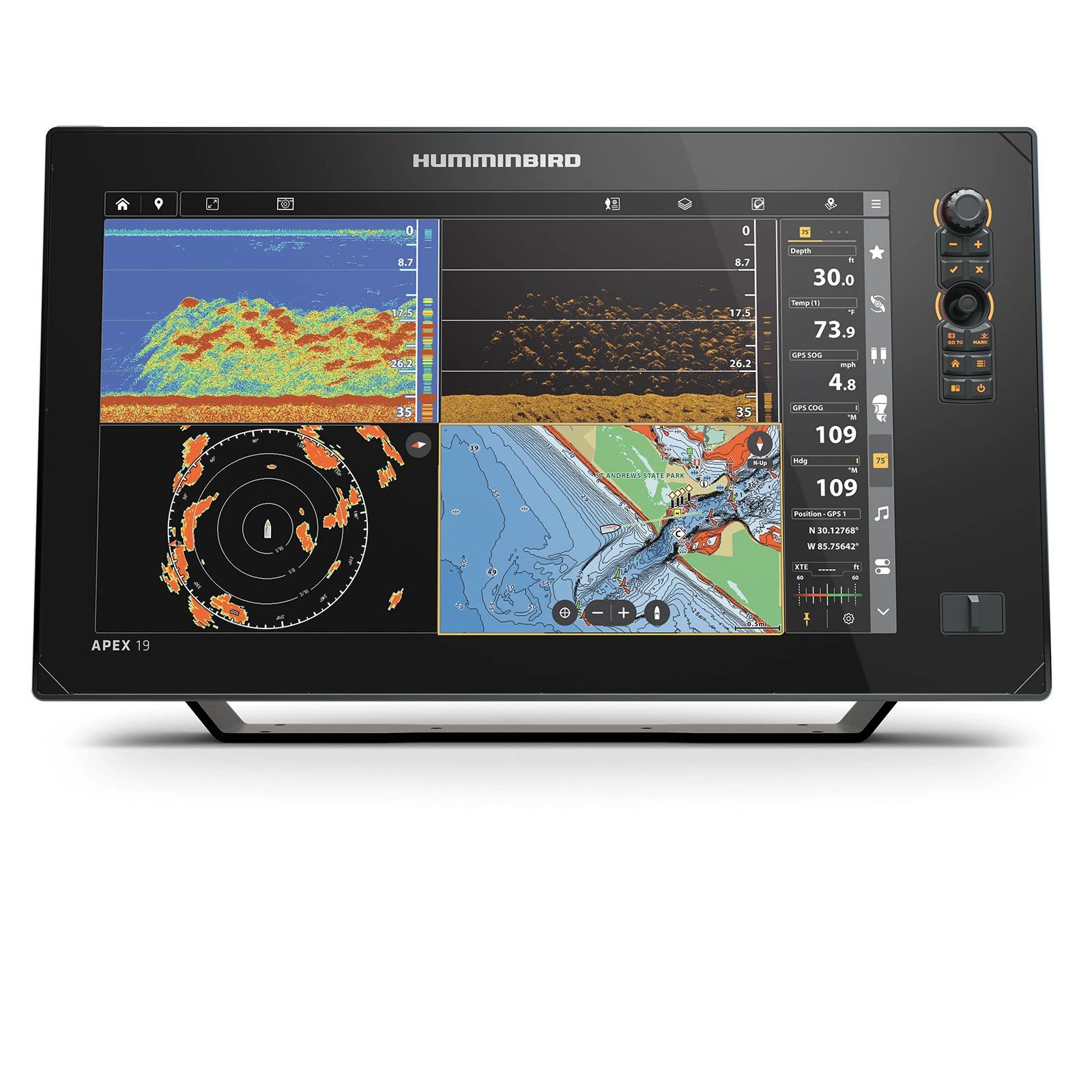 Echosonda Humminbird APEX 19 MSI+ CHARTPLOTTER - ujęcie 2