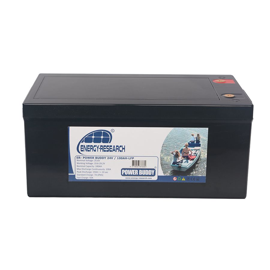 Akumulator litowy Energy Research 24V 100Ah LiFePO4 Bluetooth z aplikacją, 340x180x240 mm, IP67 wodoodporny - ujęcie 4