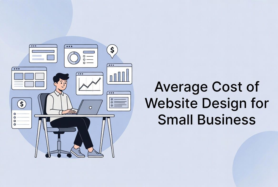 small business website cost in 2026 showing DIY, template, custom website, and full custom pricing tiers