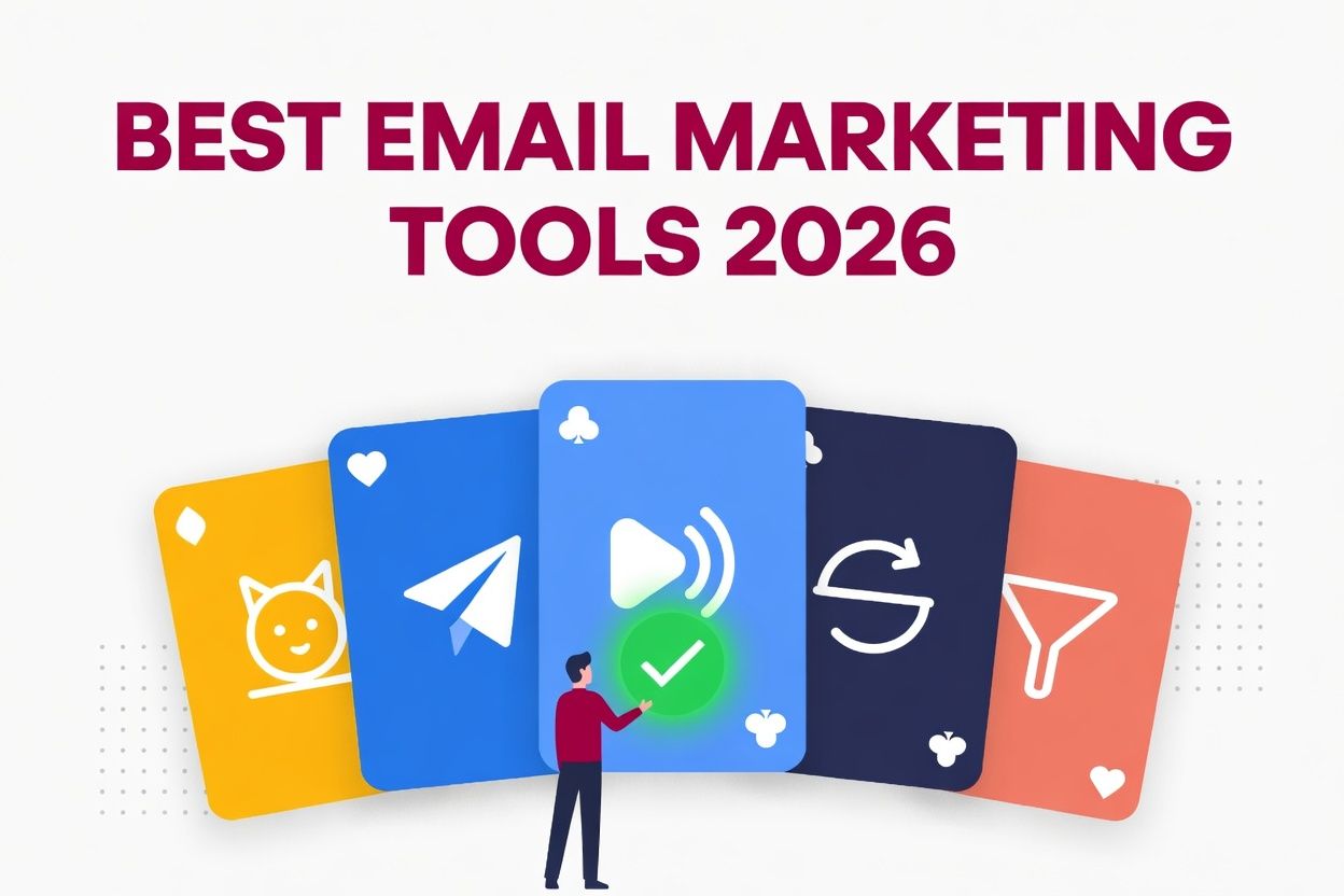 Comparison of top email marketing tools for small businesses including automation, pricing, and features in 2026