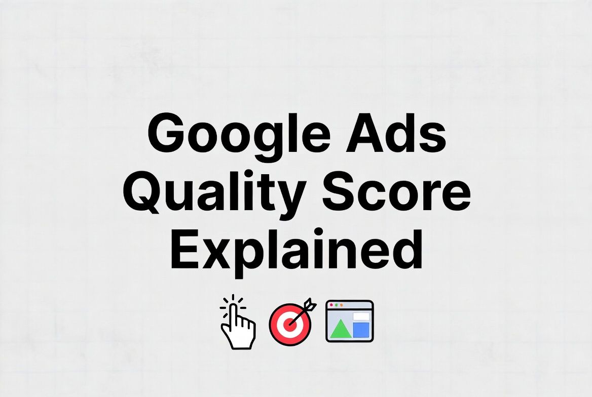 Google Ads quality score explained illustration showing CTR ad relevance landing page components and CPC comparison