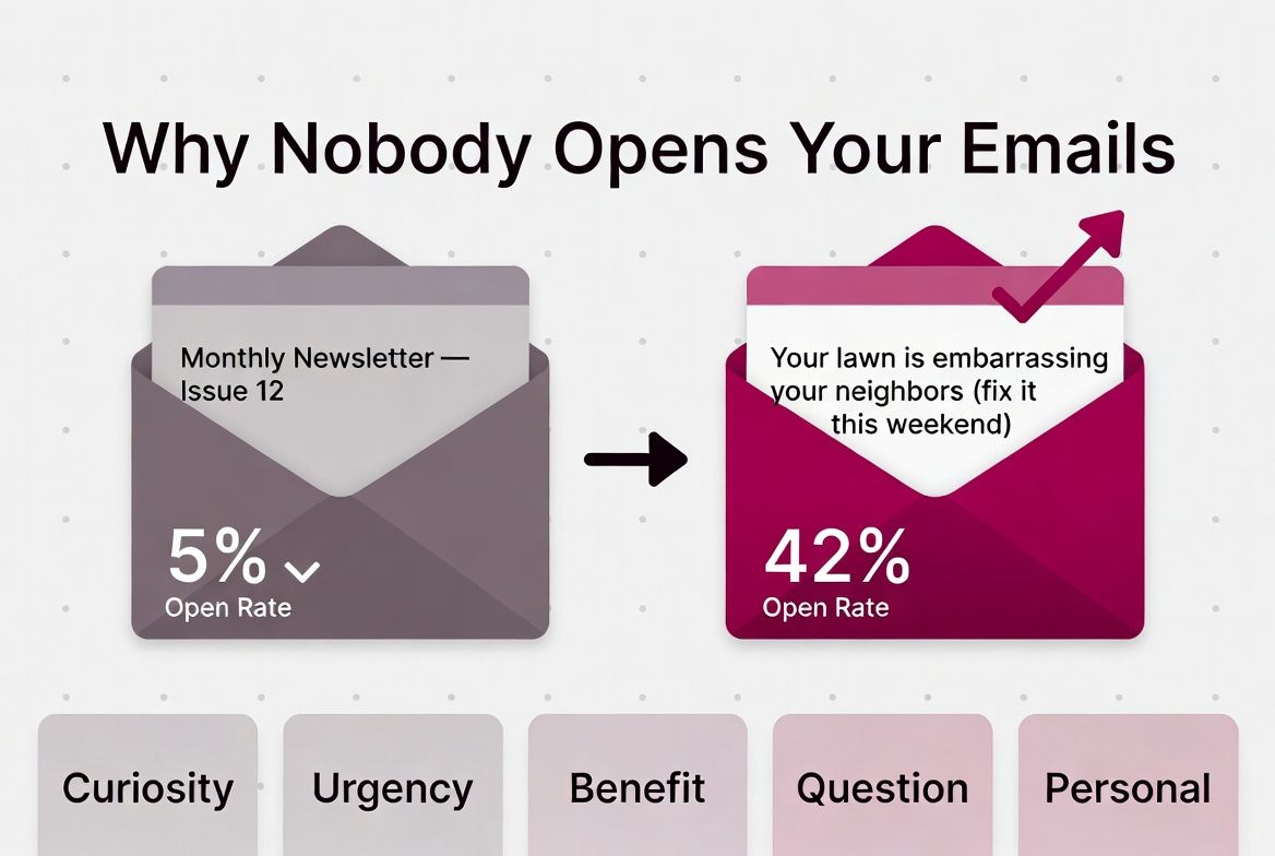 email marketing subject line comparison low vs high open rate example