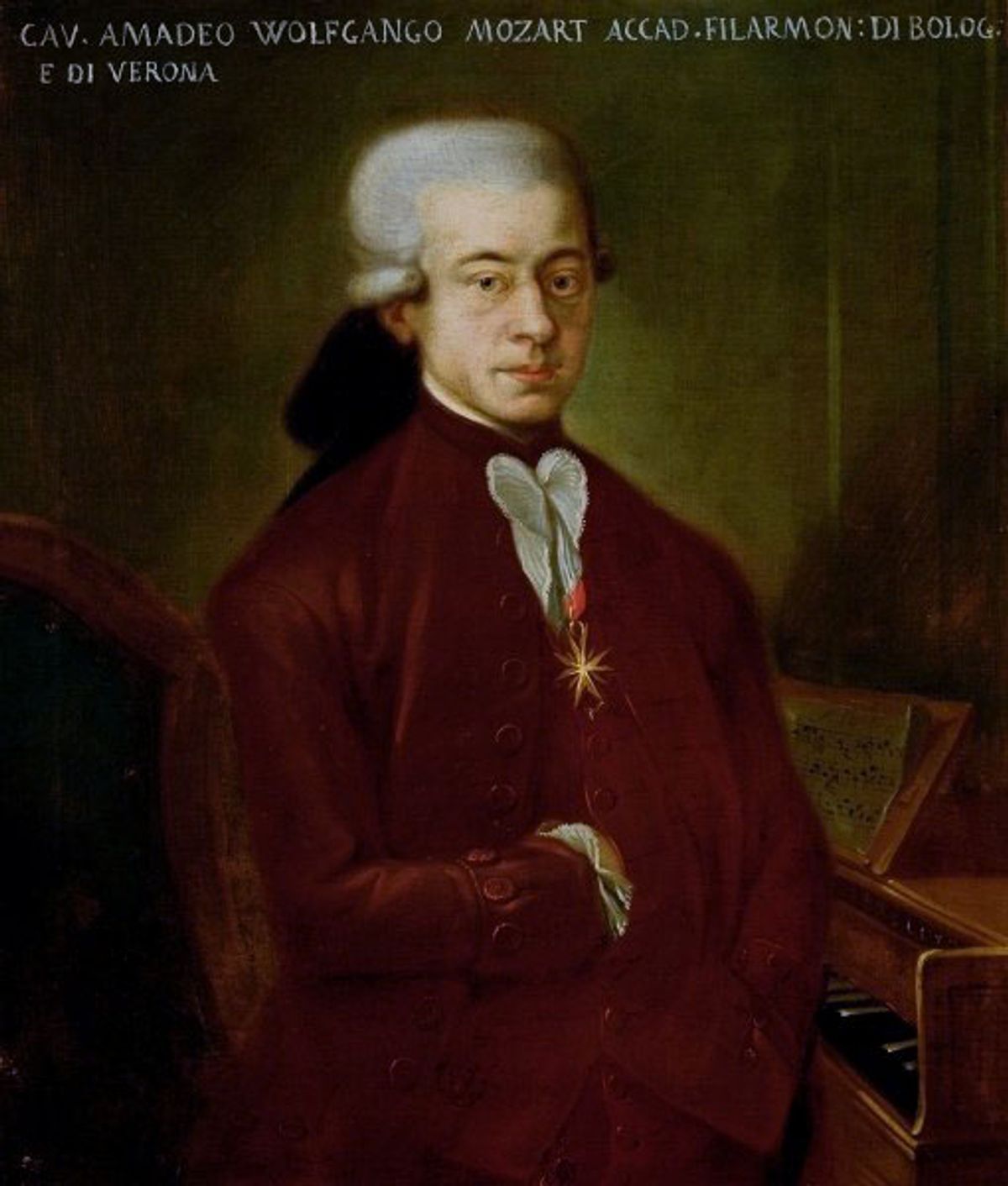 Mozart with Golden Spur medal, 1777