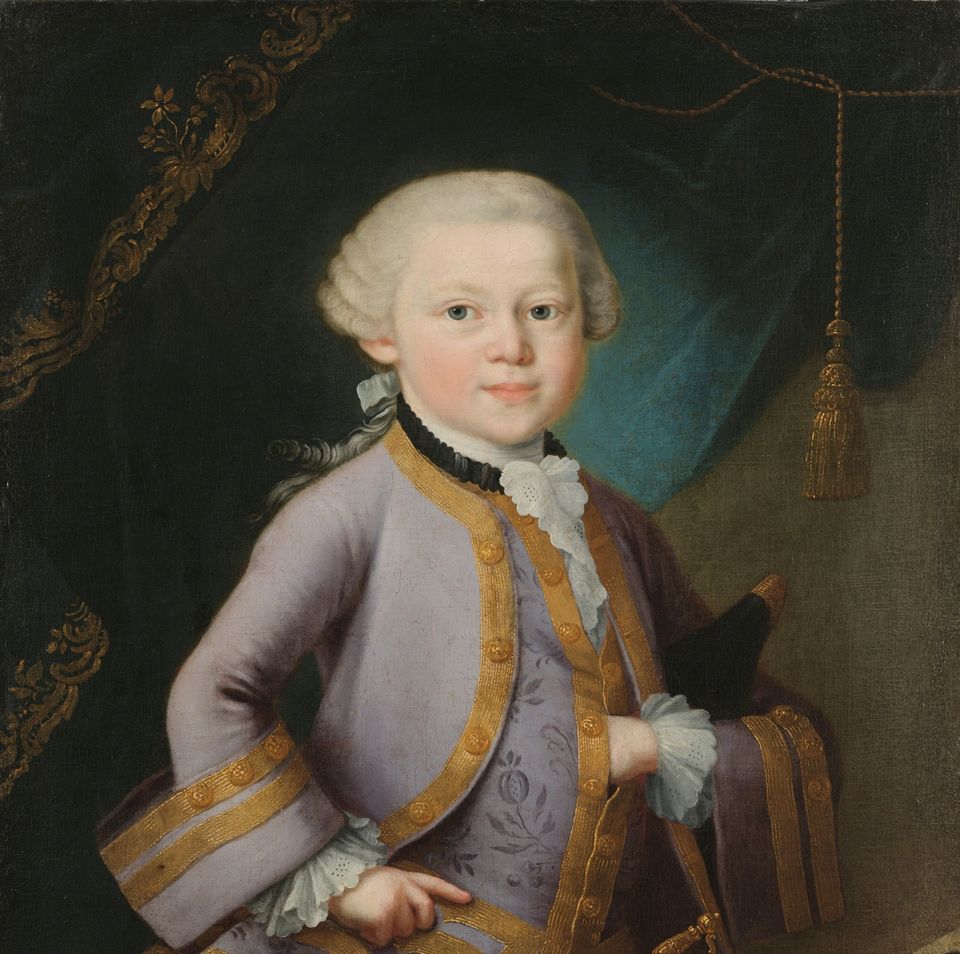 Portrait of the young Wolfgang Amadeus Mozart, c. 1770, attributed to Thaddäus Helbling