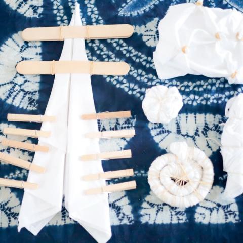 INDIGO TIE-DYE HANDTUCH WORKSHOP: Färbe wunderschön gemusterte Handtücher