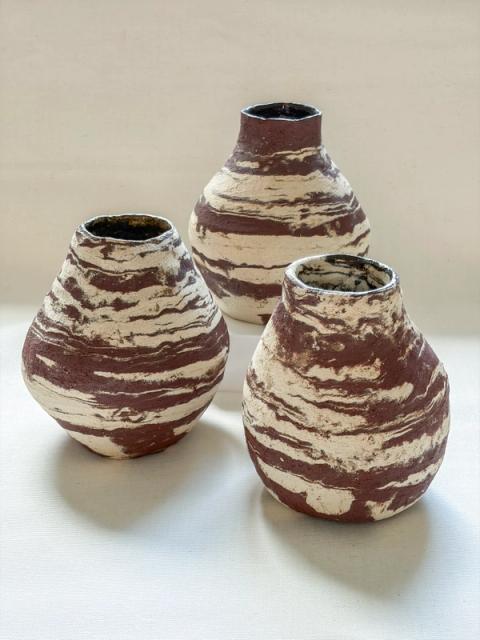 MARMORIERTE VASE: Töpfer-Workshop