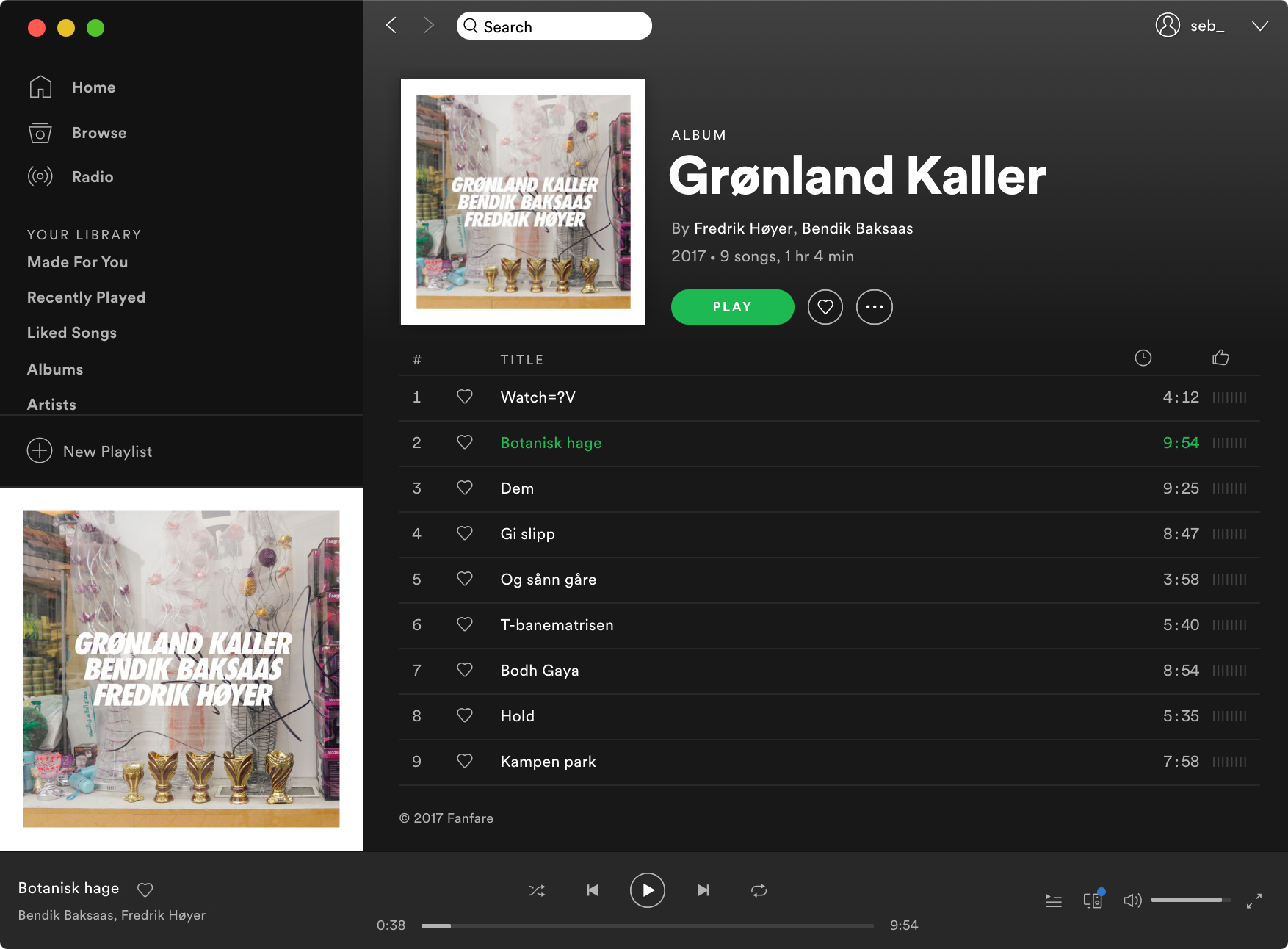 Digital plate spiller i Spotify