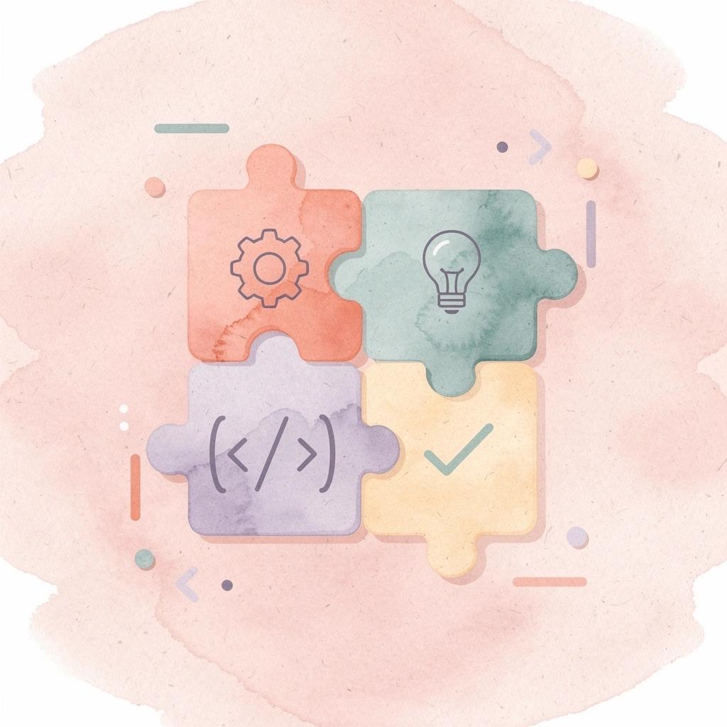Scattered puzzle pieces representing complex system integration challenges