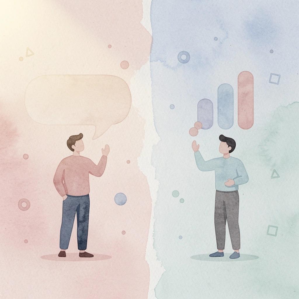 Split scene showing traditional development versus modern fast approach